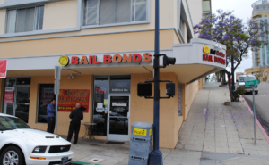 Corner entrance to the Bail Hotline San Diego office