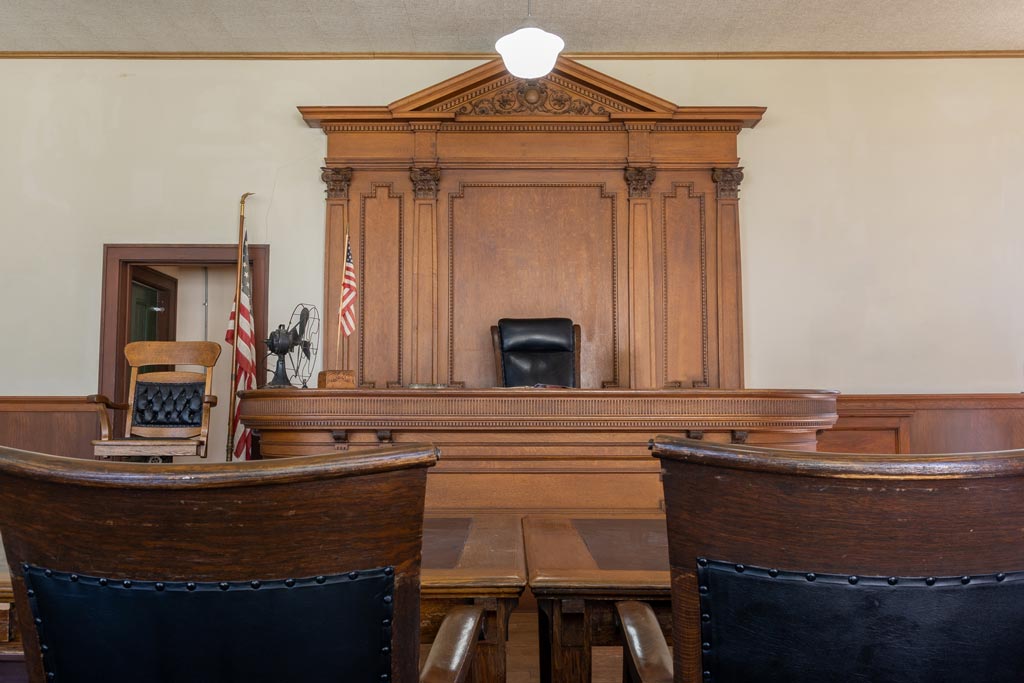 An empty courtroom