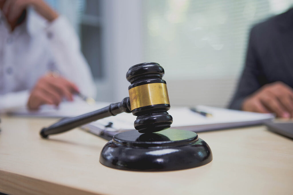 Gavel on a desk