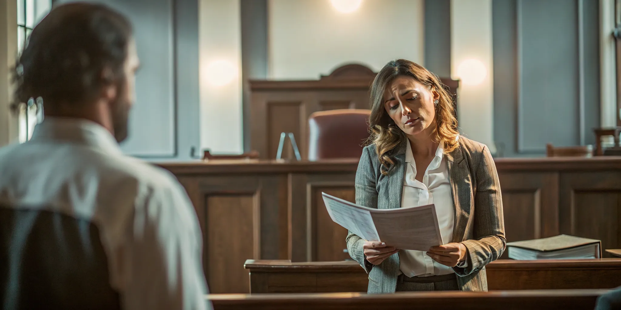 Co-signer holding a bail bond contract document
